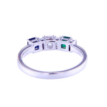 EMERALD - SAPPHIRE - BAGUETTE DIAMOND RING