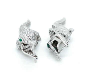Swimming Crocodile Earring