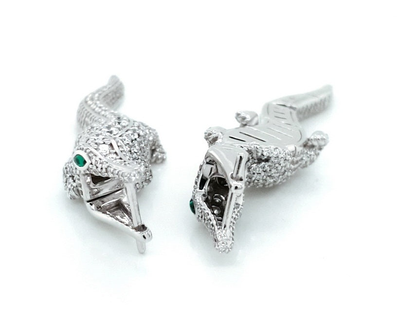 Swimming Crocodile Earring