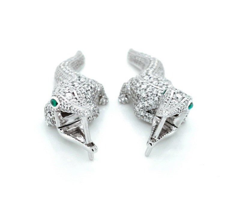 Swimming Crocodile Earring