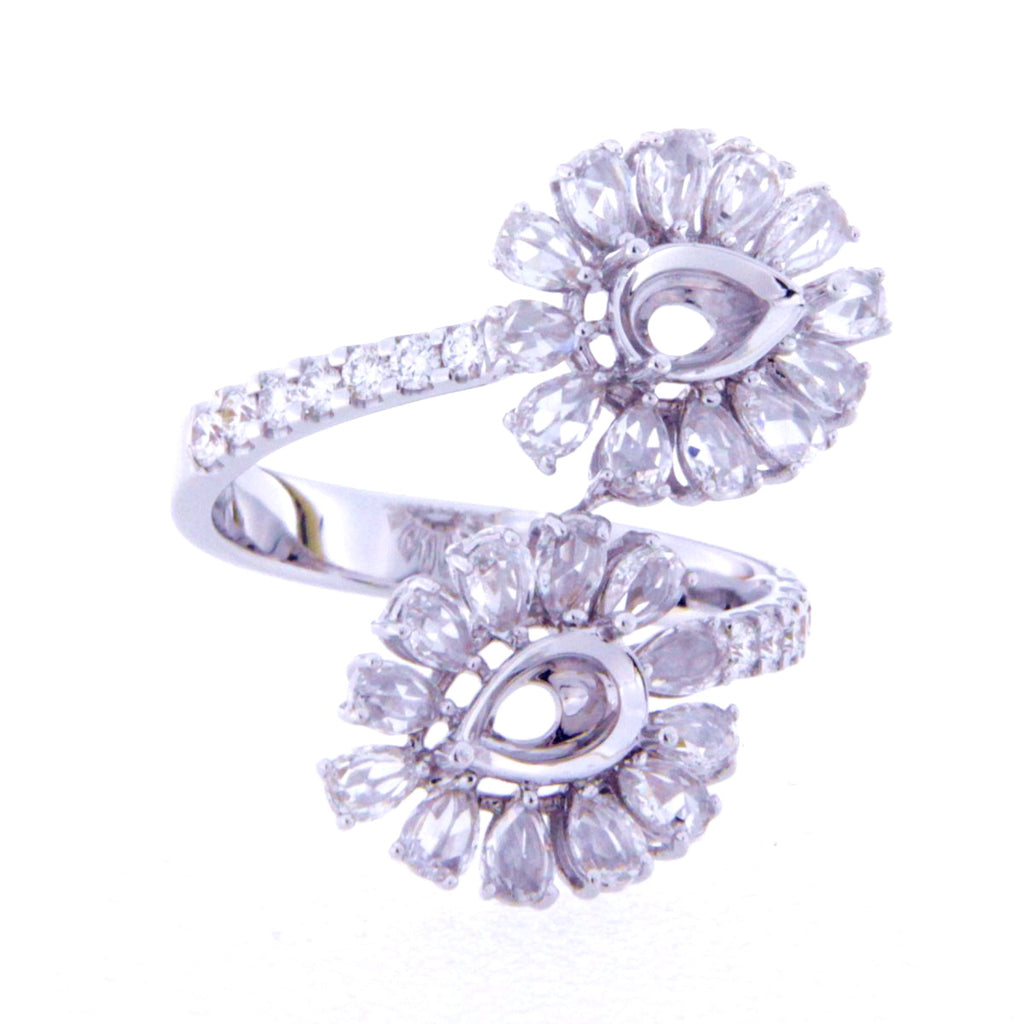 Ruby Adorned Twin Ring