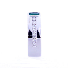 Emerald and Diamond Embedded Band