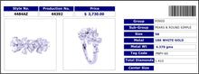Floral Pear Diamond Ring