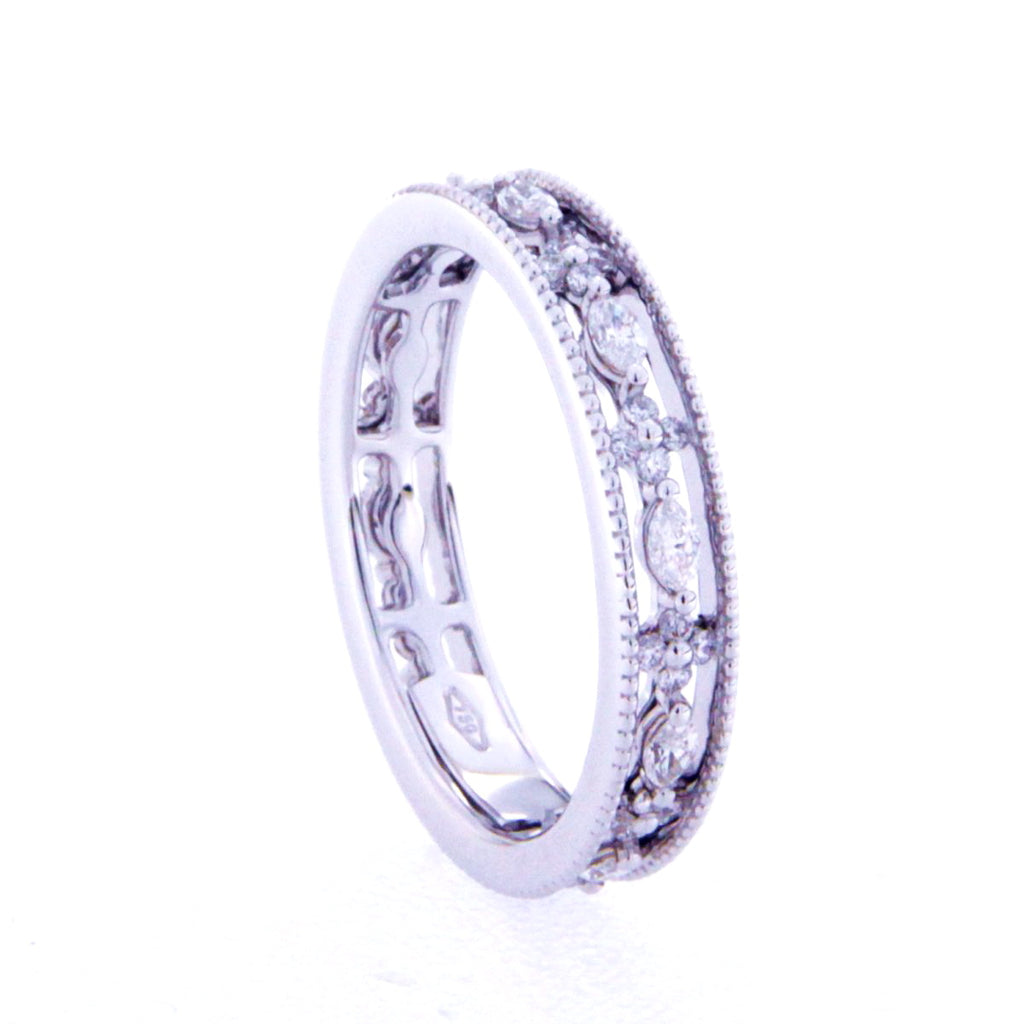 MARQUISE & ROUND DIAMOND FULL RING