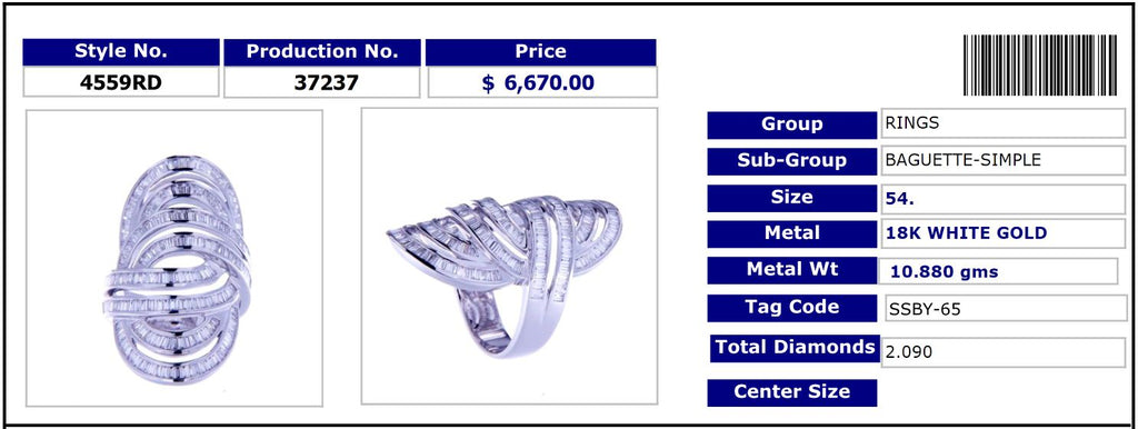 Classy Baguette Cocktail Ring