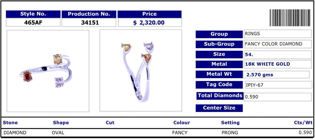 Fancy Color Diamond Ring - Coral Collection