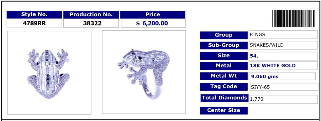 Diamond Frog Ring