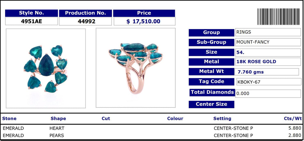 Encompassing Emerald Hearts - Coral Collection
