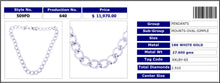 Oval Mount Diamond Link Necklace