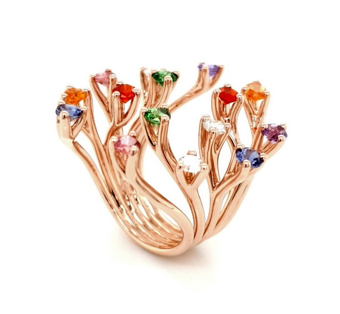 Semi-precious Stone Statement - Coral Collection