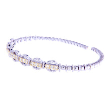 ITALIAN YELLOW - WHITE DIAMOND BANGLE