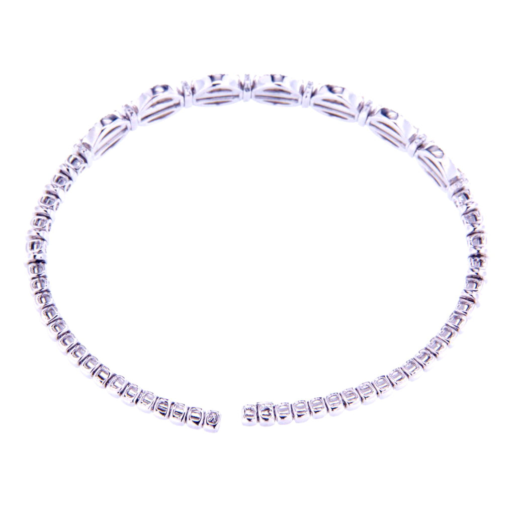 ITALIAN YELLOW - WHITE DIAMOND BANGLE