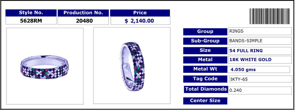 Mixed Colors Diamond Ring