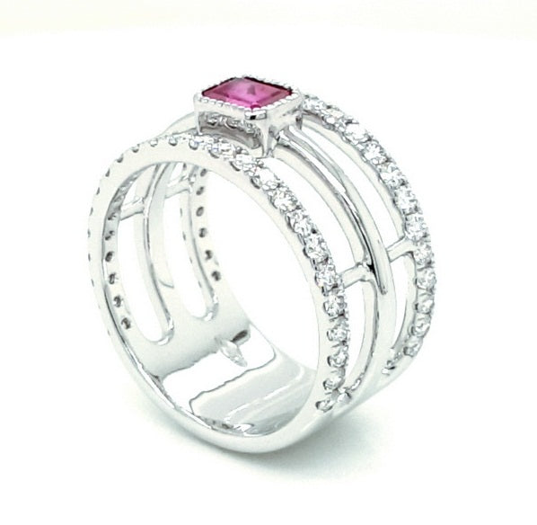 Trifecta Ruby and Diamond Band
