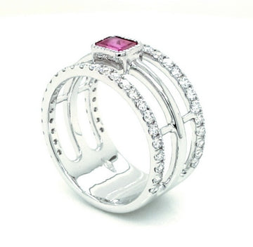 Trifecta Ruby and Diamond Band