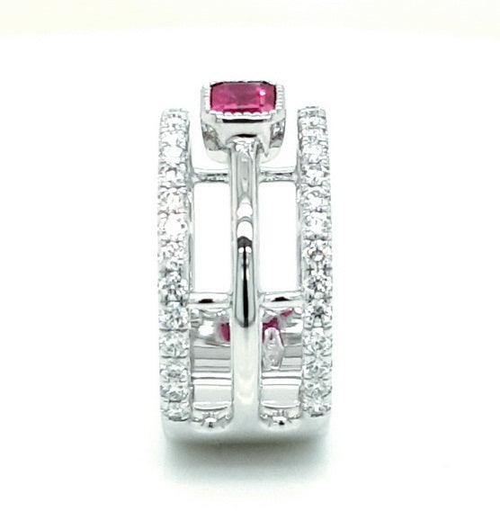 Trifecta Ruby and Diamond Band