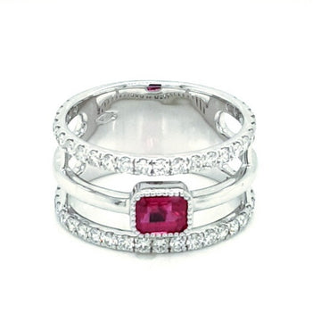 Trifecta Ruby and Diamond Band