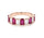 Alternating Ruby and Diamond Half Band