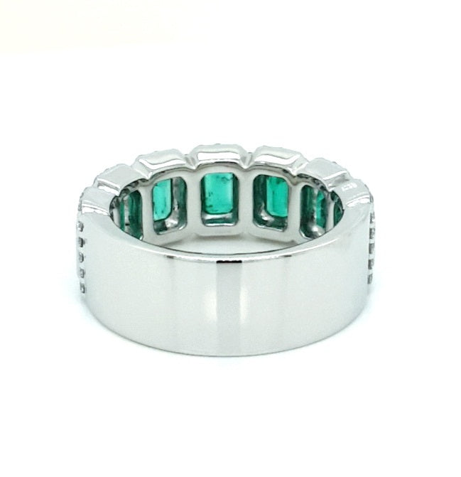 Haloed Emeralds Half Band