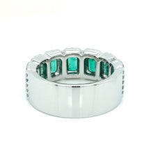 Haloed Emeralds Half Band