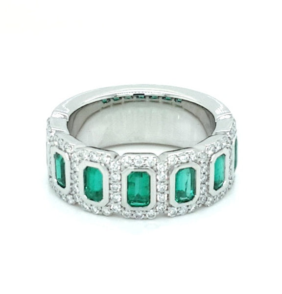 Haloed Emeralds Half Band
