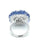 Semi-mount Blue Briolette Ring