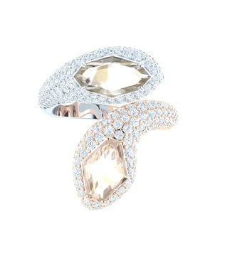 Contraire Fancy Diamond Snake Ring