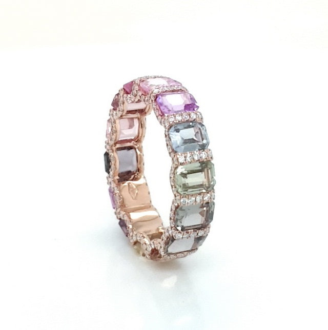 Valentines - Gentle Rainbow Sapphire Ring