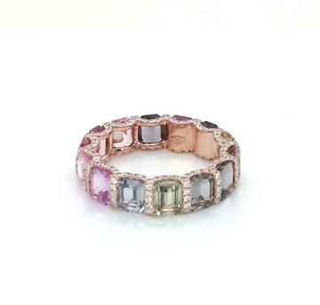 Valentines - Gentle Rainbow Sapphire Ring