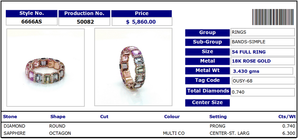 Valentines - Gentle Rainbow Sapphire Ring