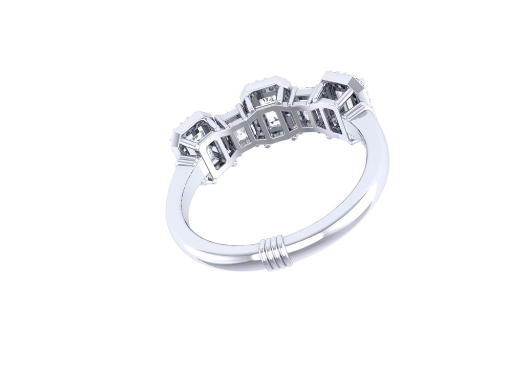 Glittering Trio Diamond Ring