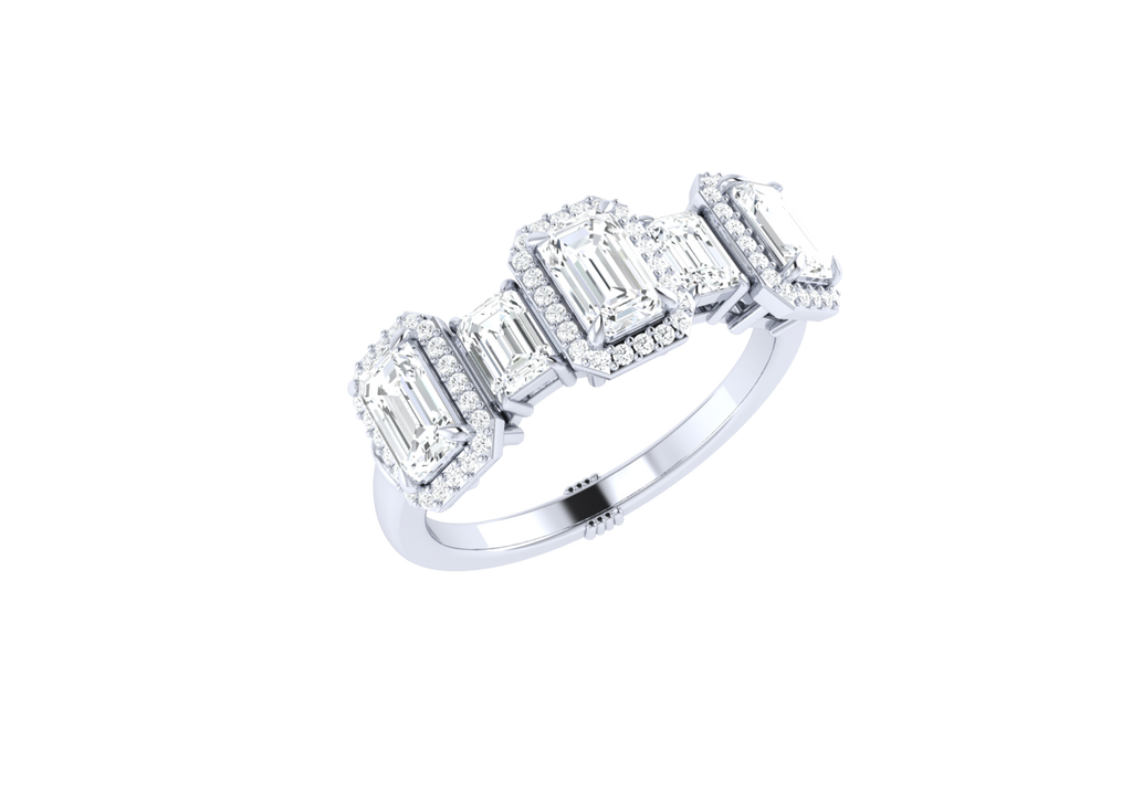 Glittering Trio Diamond Ring