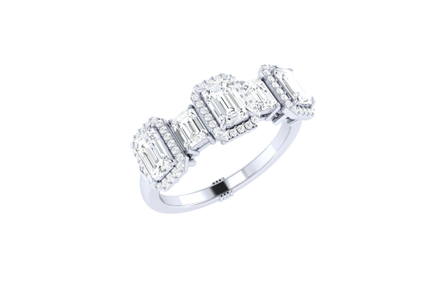 Glittering Trio Diamond Ring