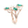 Dazzling Haloed Emeralds - Coral Collection