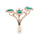 Dazzling Haloed Emeralds - Coral Collection