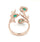 Dazzling Haloed Emeralds - Coral Collection