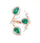 Dazzling Haloed Emeralds - Coral Collection