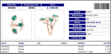 Dazzling Haloed Emeralds - Coral Collection