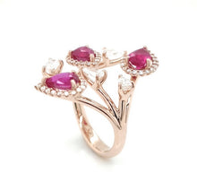 Dazzling Haloed Rubies - Coral Collection