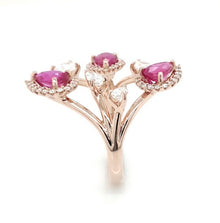 Dazzling Haloed Rubies - Coral Collection
