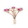 Dazzling Haloed Rubies - Coral Collection