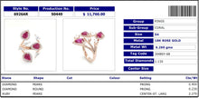 Dazzling Haloed Rubies - Coral Collection