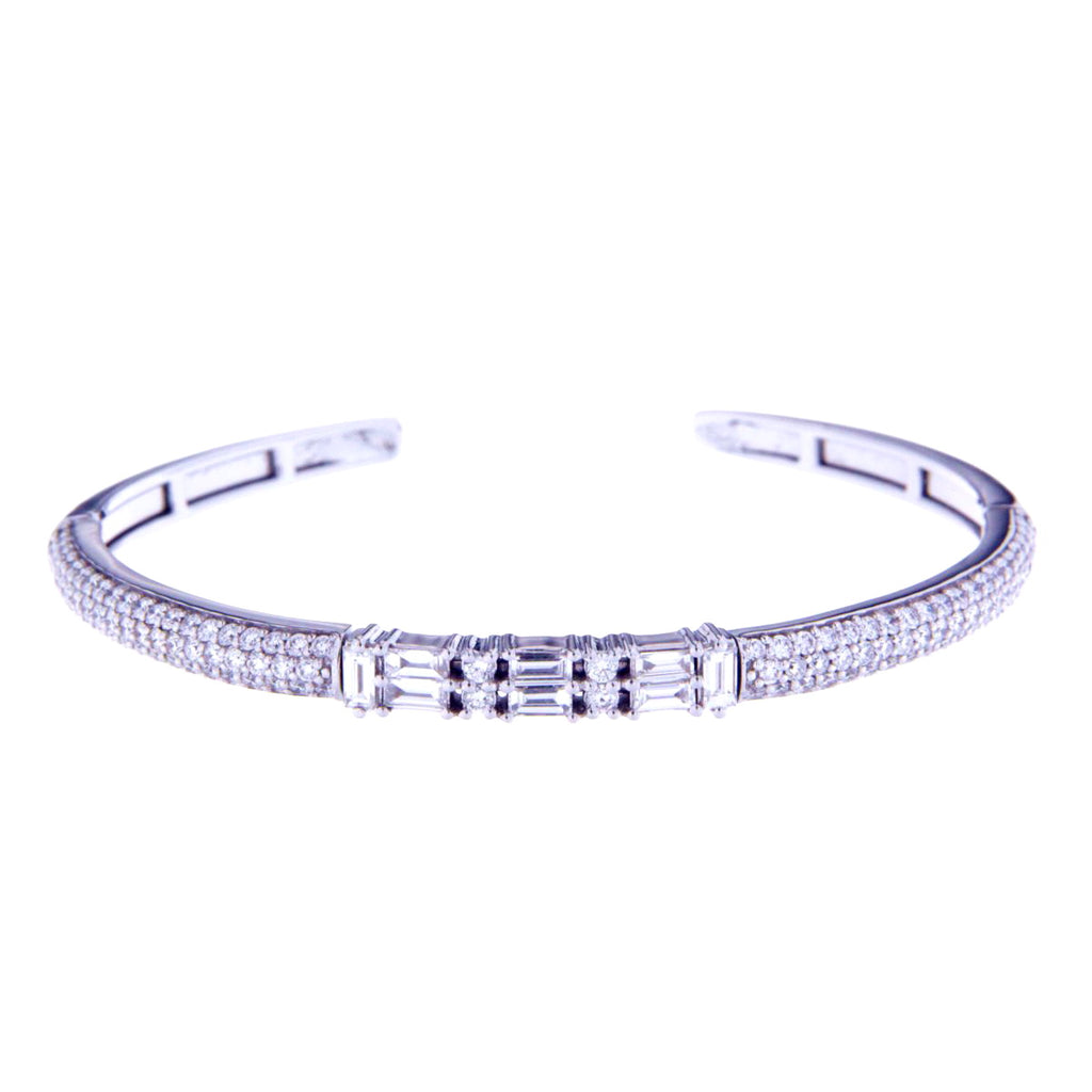 ITALAN WHITE DIAMOND BANGLE