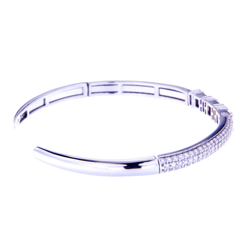 ITALAN WHITE DIAMOND BANGLE