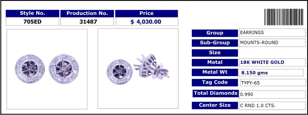 Round Mount Everyday Classic Earring