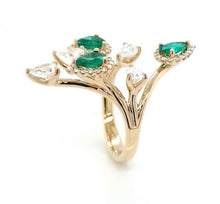 Forest Emerald Pear Ring - Coral Collection