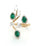 Forest Emerald Pear Ring - Coral Collection