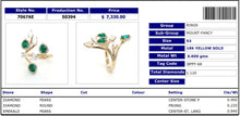 Forest Emerald Pear Ring - Coral Collection