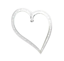 Valentines - Baguette Lopsided Heart Pendant