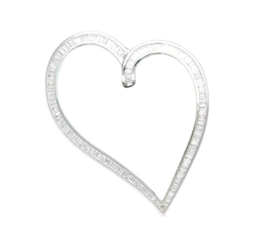 Valentines - Baguette Lopsided Heart Pendant